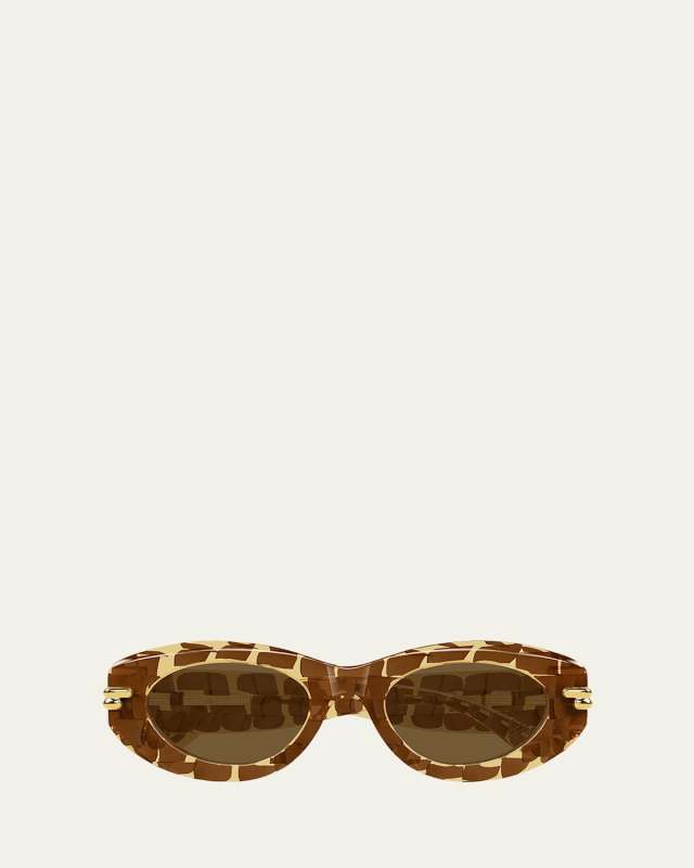 Ribbon Oval Acetate Sunglasses